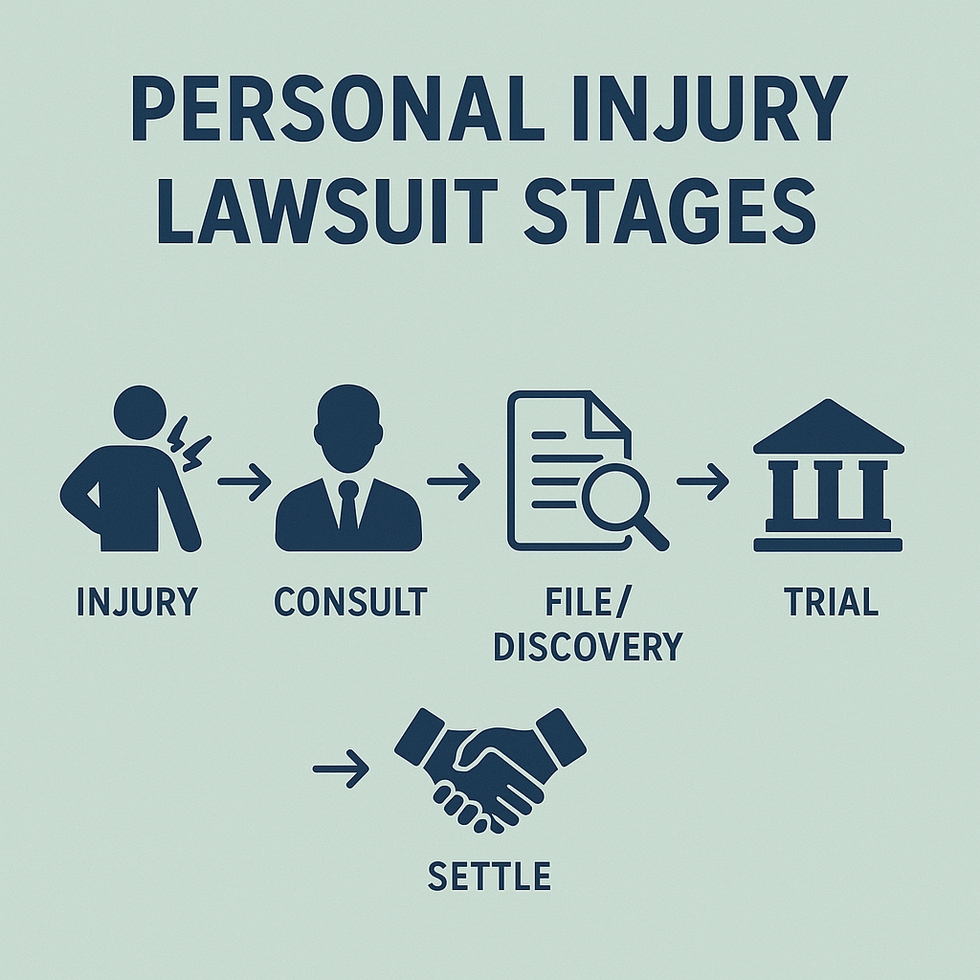 personal injury lawsuit stages