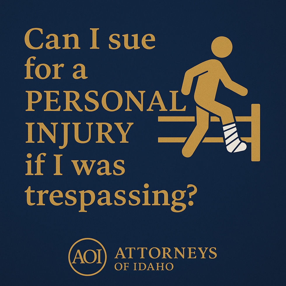 personal injury still possible if trespassing