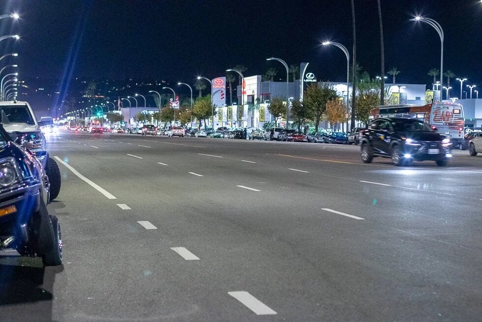 city traffic at night