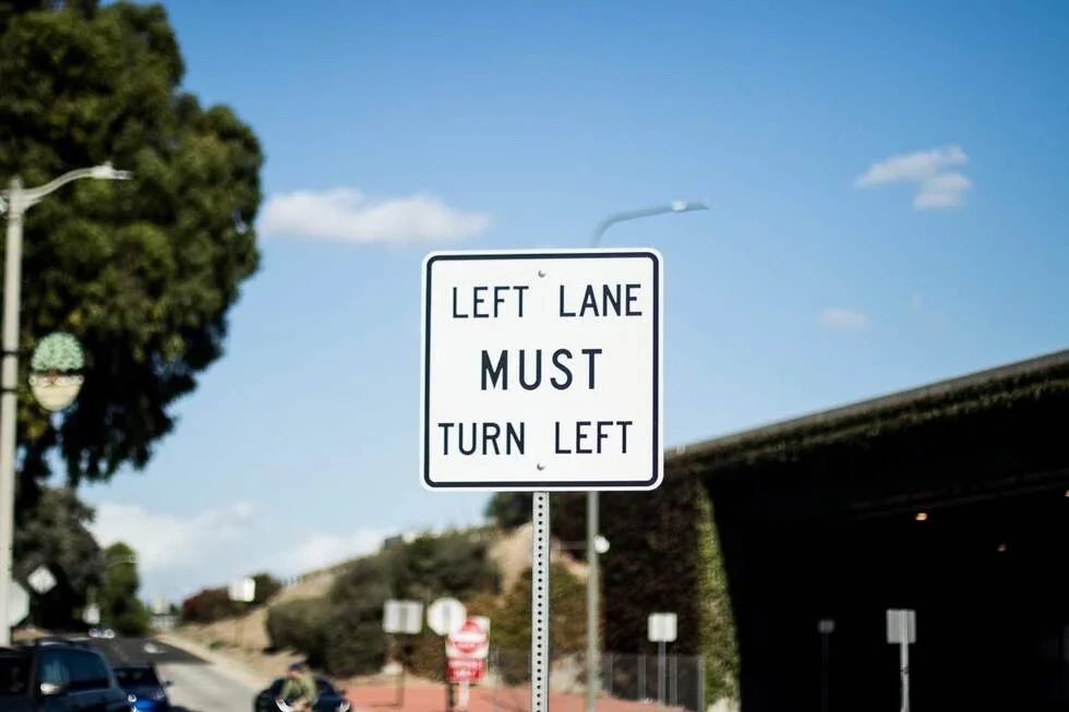 left turn sign