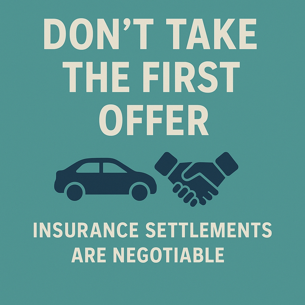 don't take the first offer