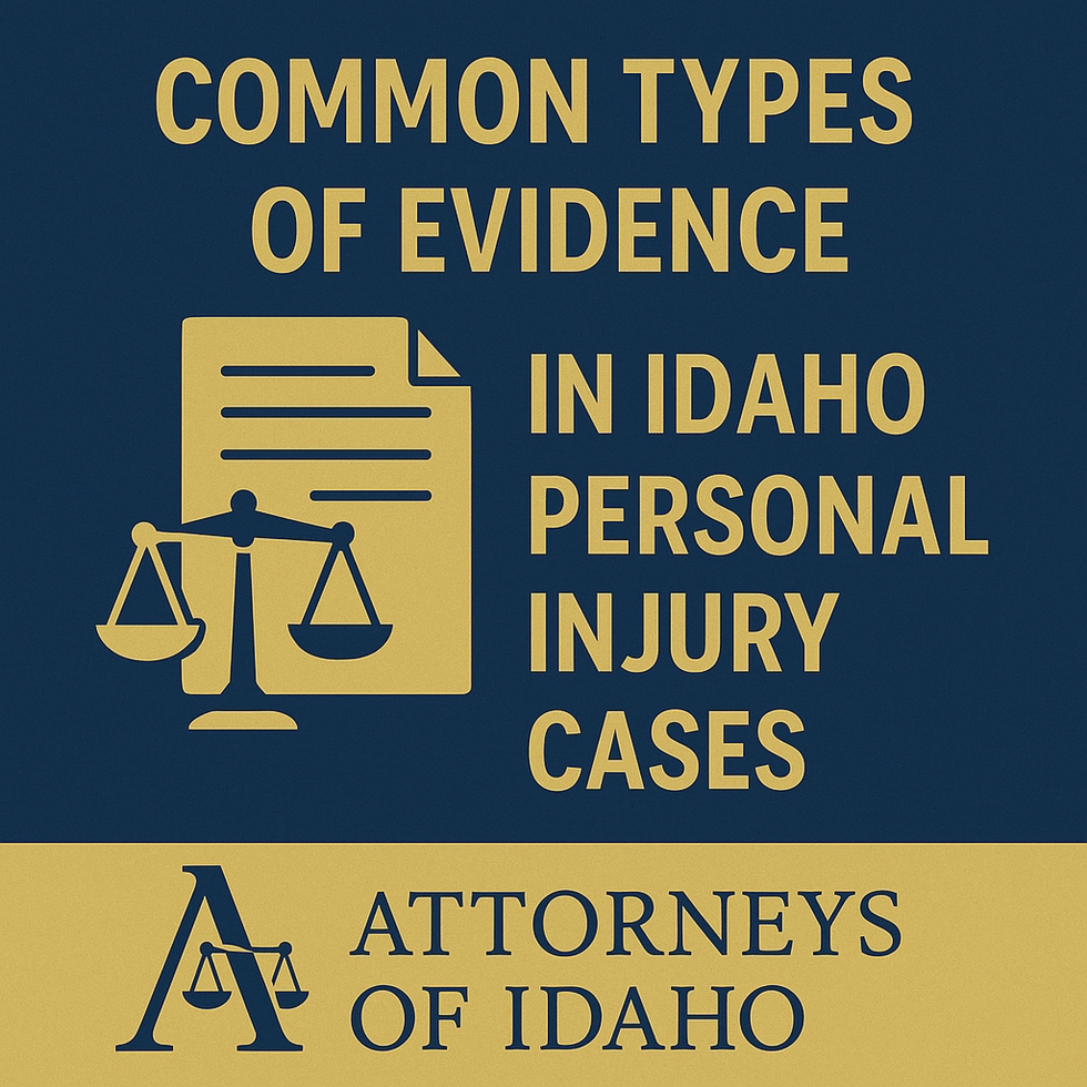 common types of evidence in personal injury cases