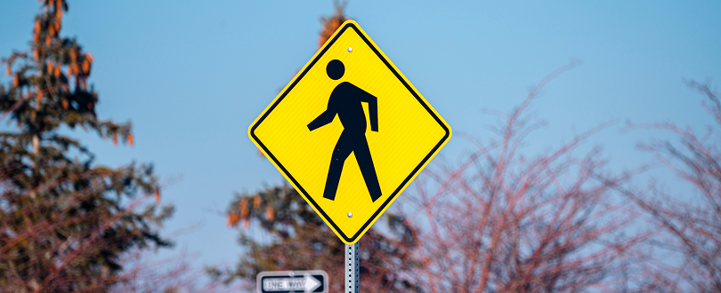 pedestrian crossing sign