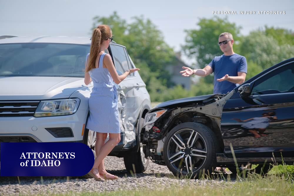 T-bone car accident in Idaho showing side-impact collision between two vehicles at an intersection