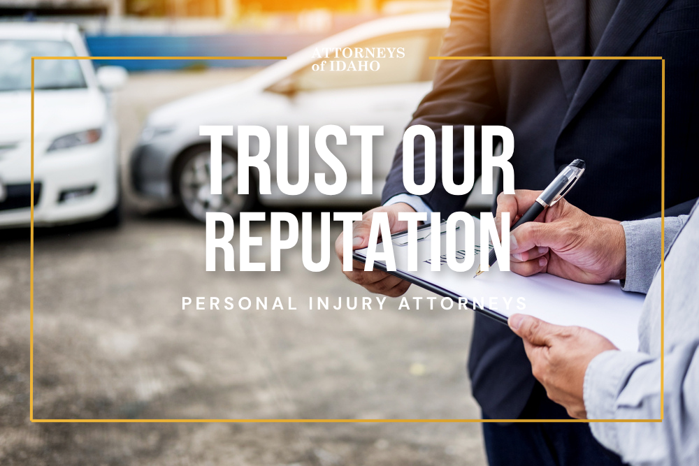 Attorney reviewing Boise car accident settlement insurance claim paperwork